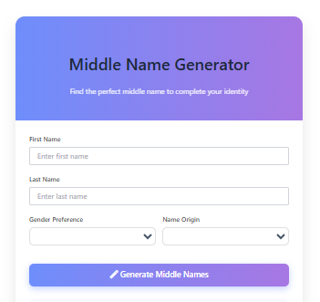 Middle Name Generator